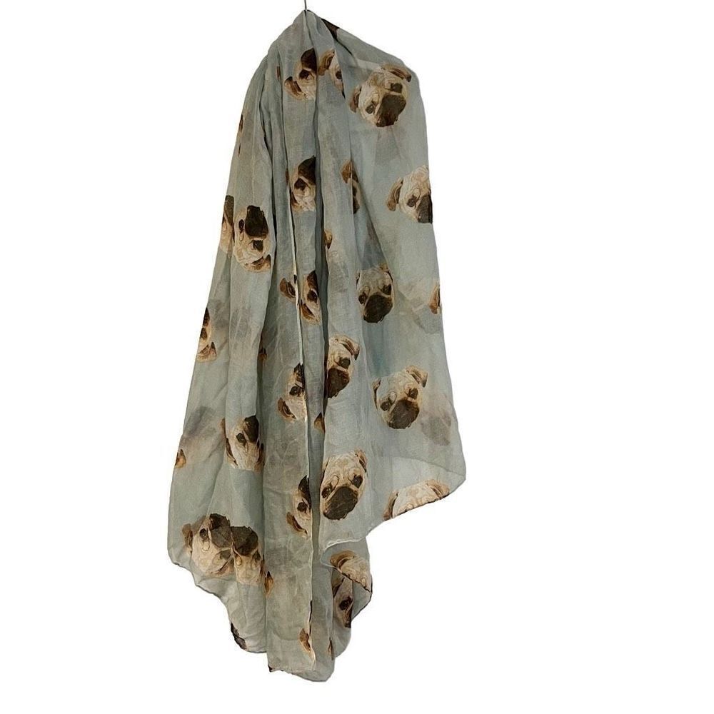Pug love Dog Face Scarf